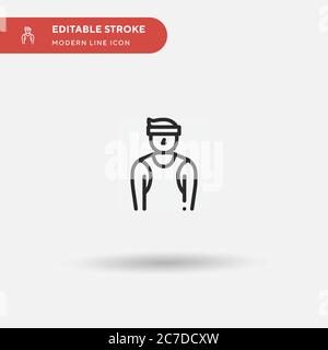 Jogging Simple vector icon. Illustration symbol design template for web mobile UI element. Perfect color modern pictogram on editable stroke. Jogging Stock Vector