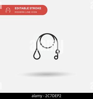 Leash Simple vector icon. Illustration symbol design template for web mobile UI element. Perfect color modern pictogram on editable stroke. Leash icon Stock Vector