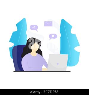 Businesswoman, successful career, launching project concept. Businesswoman  cartoon character with jetpack feeling ready to start meaning successful  ideas project and business launching 15929046 Vector Art at Vecteezy