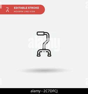 Cane Simple vector icon. Illustration symbol design template for web mobile UI element. Perfect color modern pictogram on editable stroke. Cane icons Stock Vector