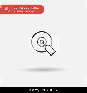 Compact Disc Simple vector icon. Illustration symbol design template for web mobile UI element. Perfect color modern pictogram on editable stroke. Com Stock Vector