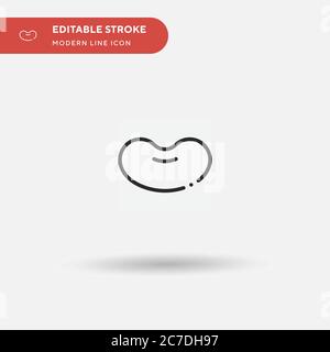 Jelly Beans Simple vector icon. Illustration symbol design template for web mobile UI element. Perfect color modern pictogram on editable stroke. Jell Stock Vector