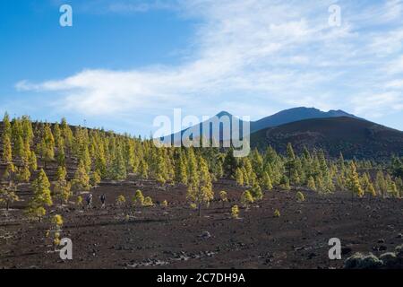 Hiking up Mount Teide in Tenerife, Canary Islands, Spain Stock Photo