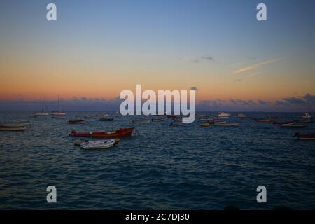 Sunset in Santa Maria, Sal Island, Cape Verde Stock Photo