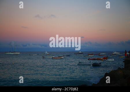 Sunset in Santa Maria, Sal Island, Cape Verde Stock Photo