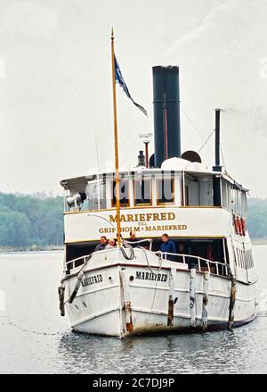M S Mariefred traffics Lake Mälaren from Stockholm Sweden to the idyllic town Mariefred Stock Photo