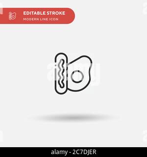 English Breakfast Simple vector icon. Illustration symbol design template for web mobile UI element. Perfect color modern pictogram on editable stroke Stock Vector