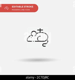 Mouse Toy Simple vector icon. Illustration symbol design template for web mobile UI element. Perfect color modern pictogram on editable stroke. Mouse Stock Vector