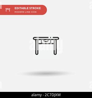 Kitchen Table Simple vector icon. Illustration symbol design template for web mobile UI element. Perfect color modern pictogram on editable stroke. Ki Stock Vector