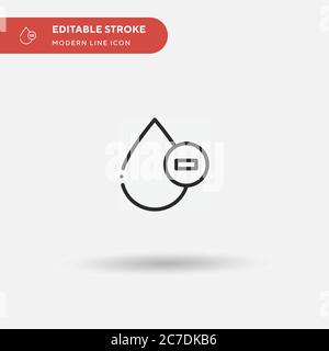 Blood Type Simple vector icon. Illustration symbol design template for web mobile UI element. Perfect color modern pictogram on editable stroke. Blood Stock Vector