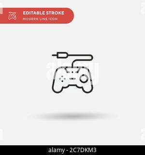 Gaming Simple vector icon. Illustration symbol design template for web mobile UI element. Perfect color modern pictogram on editable stroke. Gaming ic Stock Vector