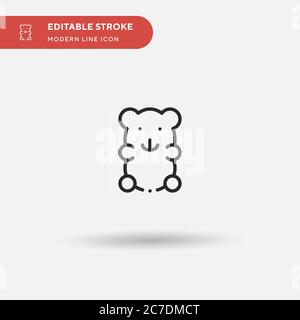 Gummy Bear Simple vector icon. Illustration symbol design template for web mobile UI element. Perfect color modern pictogram on editable stroke. Gummy Stock Vector