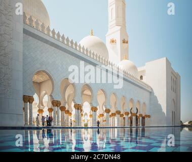 Beautiful closeup shot of Sheikh Zayed Grand Mosque Center in Abu Dhabi,UAE Stock Photo