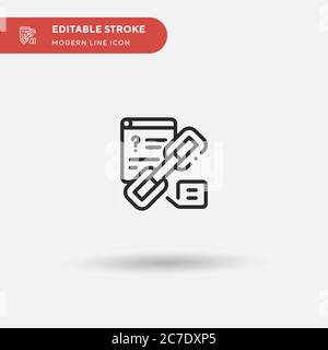 Backlink Simple vector icon. Illustration symbol design template for web mobile UI element. Perfect color modern pictogram on editable stroke. Backlin Stock Vector