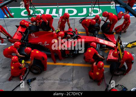 Hungaroring, Budapest, Hungary. 16th July, 2020. F1 Grand Prix of Hungary, drivers arrival and track inspection day; Mechanic of Scuderia Ferrari Mission Winnow Credit: Action Plus Sports/Alamy Live News Stock Photo