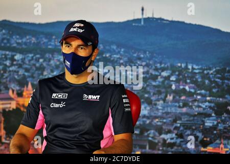 Hungaroring, Budapest, Hungary. 16th July, 2020. F1 Grand Prix of Hungary, drivers arrival and track inspection day; 11 Sergio Perez MEX, BWT Racing Point F1 Team Credit: Action Plus Sports/Alamy Live News Stock Photo