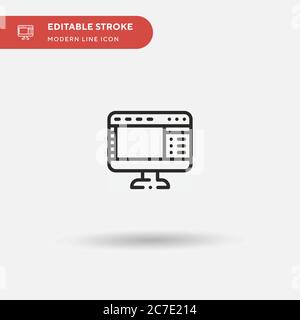 Graphic Editor Simple vector icon. Illustration symbol design template for web mobile UI element. Perfect color modern pictogram on editable stroke. G Stock Vector