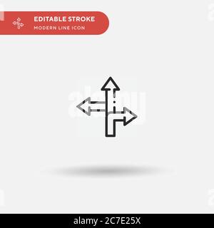 Arrows Simple vector icon. Illustration symbol design template for web mobile UI element. Perfect color modern pictogram on editable stroke. Arrows ic Stock Vector