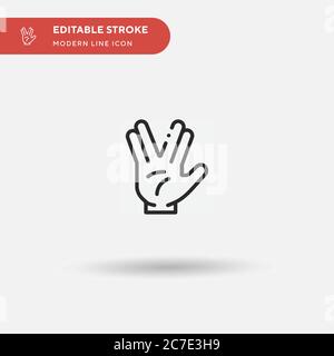 Vulcan Simple vector icon. Illustration symbol design template for web mobile UI element. Perfect color modern pictogram on editable stroke. Vulcan ic Stock Vector