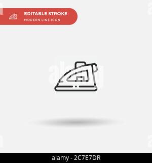 Iron Simple vector icon. Illustration symbol design template for web mobile UI element. Perfect color modern pictogram on editable stroke. Iron icons Stock Vector