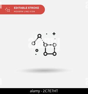 Big Dipper Simple vector icon. Illustration symbol design template for web mobile UI element. Perfect color modern pictogram on editable stroke. Big D Stock Vector