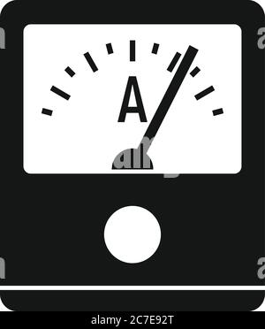 Ampere meter device icon. Simple illustration of ampere meter device vector icon for web design isolated on white background Stock Vector