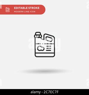 Detergent Simple vector icon. Illustration symbol design template for web mobile UI element. Perfect color modern pictogram on editable stroke. Deterg Stock Vector