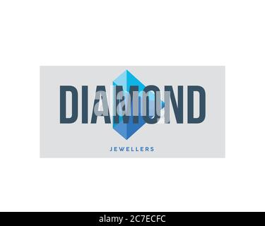 Jewelers logo, diamond jewelry, illustration vector. logo, icon, symbol, background for shop, showroom and business Stock Vector