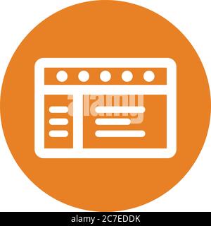 Web page icon / vector graphics. Beautiful, meticulously designed icon. Well organized and editable Vector for any uses. Stock Vector