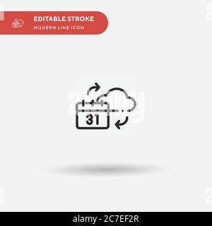 Synchronization Simple vector icon. Illustration symbol design template for web mobile UI element. Perfect color modern pictogram on editable stroke. Stock Vector
