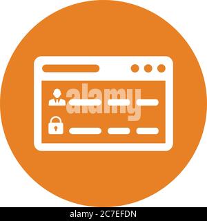 Browser, web page icon, vector graphics for various use. Stock Vector