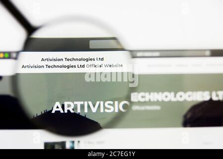 San Francisco, California, USA - 29 March 2019: Illustrative Editorial of Artivision Technologies website homepage. Artivision Technologies logo Stock Photo