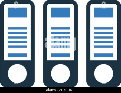 Documents, files archive icon. Use for commercial, print media, web or any type of design projects. Stock Vector