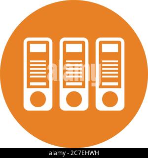 Documents, files archive icon. Use for commercial, print media, web or any type of design projects. Stock Vector