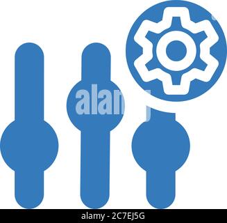 Sound control, Equalizer icon, vector graphics for various use. Stock Vector