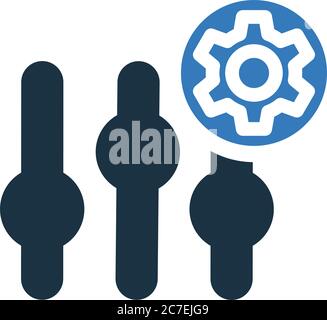 Sound control, Equalizer icon, vector graphics for various use. Stock Vector