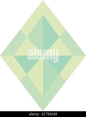 geometric rhombus shape icon over white background, line style, vector ...