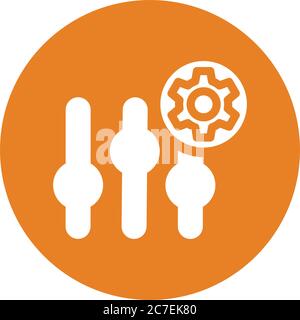 Sound control, Equalizer icon, vector graphics for various use. Stock Vector