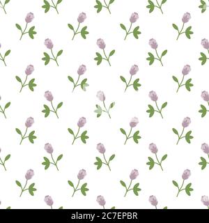 Seamless simple clover flower pattern Stock Vector