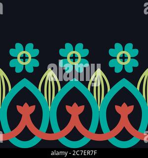 Seamless decorative simple vector border Stock Vector