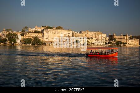 A view of City Palace in Udaipur, Rajasthan, India Stock Photo