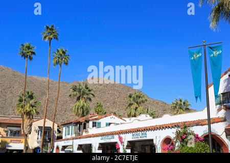 Stores on Palm Canyon Drive,Palm Springs,California,USA,North America Stock Photo