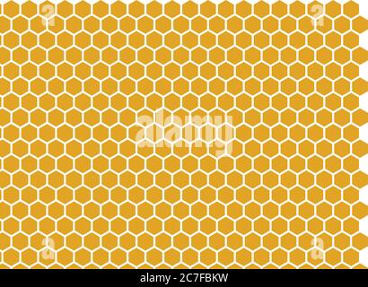 A simple image of a wax bee honeycomb. Flat vector background for branding products from honey, wax, bee medicines. Label packing apiary promotion, be Stock Vector