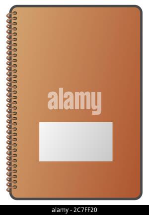 Notebook. For notes and notes. Hard cover. Isolated vector object on white background. Book. Stock Vector