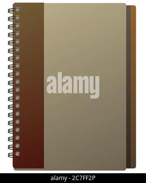 Notebook. For notes and notes. Hard cover. Isolated vector object on white background. Book. Stock Vector