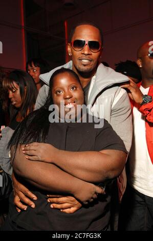 Actosinger Jamie Foxx and his sister DeOndra Dixon portrait on the