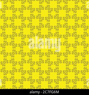 Vector seamless pattern texture background with geometric shapes, colored in lemon yellow and reef gold colors. Stock Vector