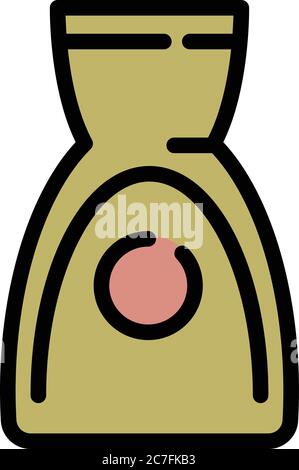 Sushi sauce bottle icon. Outline sushi sauce bottle vector icon for web design isolated on white background Stock Vector