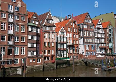 Germany, Hamburg, reservoir on the Nikolaifleet, Hanseatic town Hamburg. Stock Photo