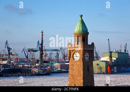 Germany, Hamburg, harbour of St. Pauli, St. Pauli-Landungsbruecken, Steinwerder, H. Stock Photo